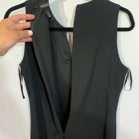 🔆white House Black Market dress. Black. Size 8. Fully lined. Front cutout. - Picture 7 of 10